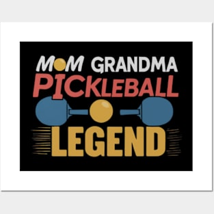 Pickle Ball Mom Grandma Pickleball Legend Funny Quote Lover Grandpa Humor Posters and Art